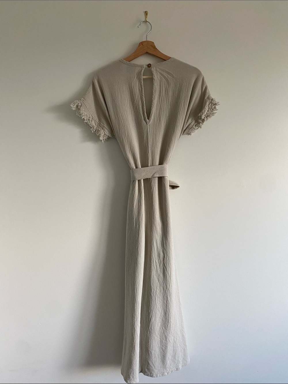 Natural Handmade Cotton Gauze Maxi Dress | One Size - Picture 6 of 7